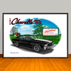 1972 Chevelle SS Stripe & Top Option Muscle Car Art Print - 13" X 19" UNFRAMED