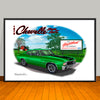 1972 Chevelle SS Stripe Option Muscle Car Art Print - 13" X 19" UNFRAMED