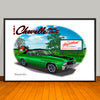 1972 Chevelle SS Stripe & Top Option Muscle Car Art Print - 13" X 19" UNFRAMED