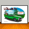 1972 Chevelle SS Stripe Option Muscle Car Art Print - 13" X 19" UNFRAMED