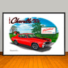 1972 Chevelle SS Stripe Option Muscle Car Art Print - 13" X 19" UNFRAMED