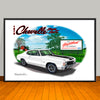 1972 Chevelle SS Stripe Option Muscle Car Art Print - 13" X 19" UNFRAMED