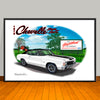 1972 Chevelle SS Stripe & Top Option Muscle Car Art Print - 13" X 19" UNFRAMED