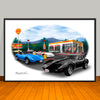 1973 Chevrolet Corvette Car Art Print - 13" X 19" UNFRAMED