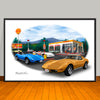 1973 Chevrolet Corvette Car Art Print - 13" X 19" UNFRAMED