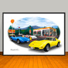 1973 Chevrolet Corvette Car Art Print - 13" X 19" UNFRAMED