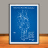 1973 NASA Apollo Space Suit Patent Print - UNFRAMED