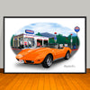 1974 Chevrolet Corvette Convertible Car Art Print - 13" X 19" UNFRAMED
