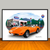 1974 Chevrolet Corvette Convertible Car Art Print - 13" X 19" UNFRAMED