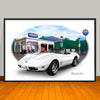 1974 Chevrolet Corvette Convertible Car Art Print - 13" X 19" UNFRAMED