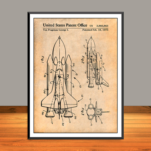 1975 Space Shuttle Patent Print - UNFRAMED