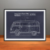 1975 VW Volkswagen Bus Patent Print - Unframed