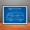 1975 VW Volkswagen Bus Patent Print - Unframed