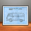 1975 VW Volkswagen Bus Patent Print - Unframed
