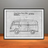 1975 VW Volkswagen Bus Patent Print - Unframed
