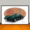 1976 Chevrolet Corvette Car Art Print - 13" X 19" UNFRAMED