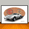 1976 Chevrolet Corvette Car Art Print - 13" X 19" UNFRAMED