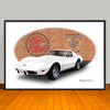 1976 Chevrolet Corvette Car Art Print - 13" X 19" UNFRAMED