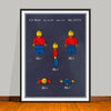 1979 Toy Mini Figures Colorized Patent Print (Style 2) - UNFRAMED