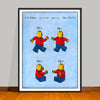 1979 Toy Mini Figures Colorized Patent Print - UNFRAMED