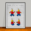 1979 Toy Mini Figures Colorized Patent Print - UNFRAMED
