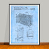 1980 Metal Wine Rack Patent Print - Unframed