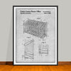 1980 Metal Wine Rack Patent Print - Unframed