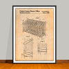 1980 Metal Wine Rack Patent Print - Unframed