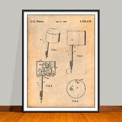 1980 Modern Tattooing Machine Patent Print - Unframed