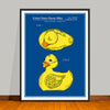 1981 Bendy Toys Colorized Rubber Ducky Patent Print - UNFRAMED
