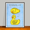 1981 Bendy Toys Colorized Rubber Ducky Patent Print - UNFRAMED