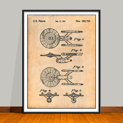 1981 Star Trek Star Ship Enterprise Toy Patent Print - UNFRAMED