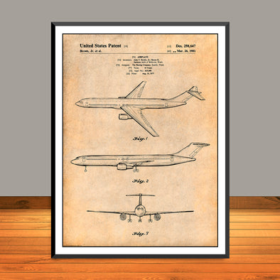 1981 Boeing 767 Airplane Patent Print - UNFRAMED