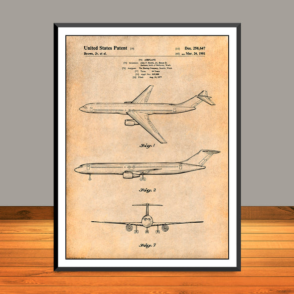 1981 Boeing 767 Airplane Patent Print - UNFRAMED
