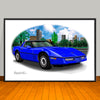 1984 Chevrolet Corvette Car Art Print - 13" X 19" UNFRAMED