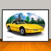 1984 Chevrolet Corvette Car Art Print - 13" X 19" UNFRAMED