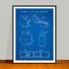 1985 Apple Shaped Flip Phone Patent Print - UNFRAMED