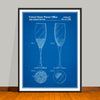 1988 Wine Glass Patent Print - Unframed