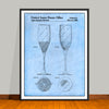 1988 Wine Glass Patent Print - Unframed