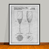 1988 Wine Glass Patent Print - Unframed