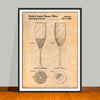 1988 Wine Glass Patent Print - Unframed