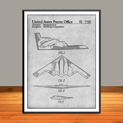 1991 Northrop B-2 Spirit Stealth Bomber Patent Print - UNFRAMED
