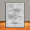 1992 F-22 Raptor Airplane Patent Print - Unframed