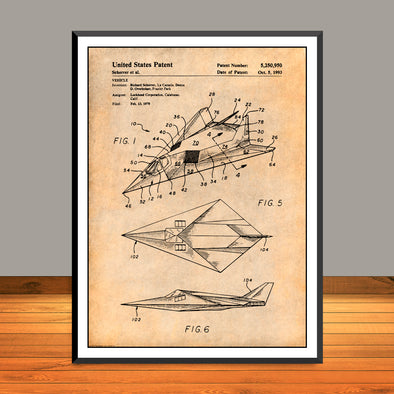 1993 F-117 Nighthawk Stealth Fighter Patent Print - Unframed