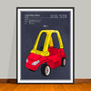 1995 Colorized Toy Car Patent Print - UNFRAMED