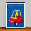 1995 Colorized Toy Car Patent Print - UNFRAMED