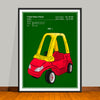 1995 Colorized Toy Car Patent Print - UNFRAMED