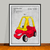 1995 Colorized Toy Car Patent Print - UNFRAMED