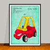 1995 Colorized Toy Car Patent Print - UNFRAMED