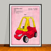 1995 Colorized Toy Car Patent Print - UNFRAMED